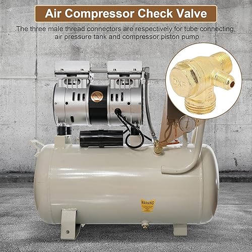 Valvola di Ritegno Compressore,Valvola Compressore Aria Valvola di Non Ritorno Aria Valvola Sicurezza Compressore Valvola di Ritegno a Tre Vie per Tubi(20 * 16 * 10mm） - Honorern
