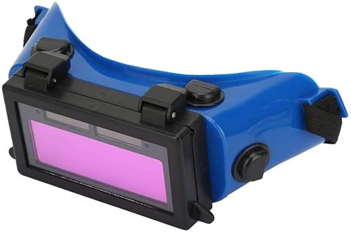 Occhiali oscuranti automatici per saldatori Occhiali solari DIN16 Maschera per gli occhi oscuranti automatici Occhiali per saldatura Occhiali protettivi per gli occhi (blu) Accessorio di ricambio - Honorern