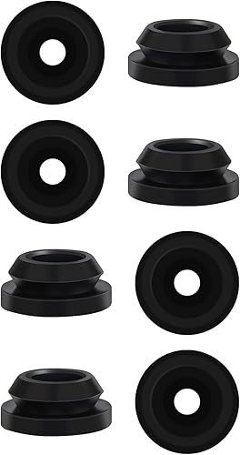 8 Pezzi Occhiello Passacavo In Gomma per Fornelli Camper, Neri Passacavo in Gomma Kit di Passacavi in Gomma Protettivi Compatibili con Griglie per Fornelli Magic Chef - Honorern