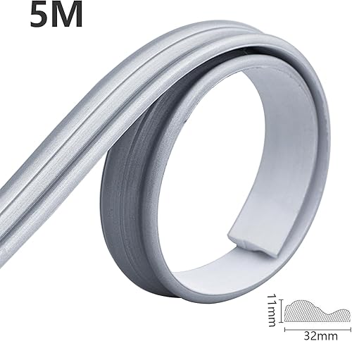 Modanature autoadesive per il soffitto, per la casa fai da te sul telaio dello specchio della porta dell'armadio, pareti, soffitto, pavimento, piastrelle, bordi, modanature decorative (1, bianco, 5 m - Honorern