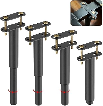 4 Pezzi Piedini Regolabili per Letto, 18-33cm Piedi per Rete a Doghe, Piedi per Letto con Viti, Regolabile Gambe per Mobili, Piedini Regolabili per Mobili, Divano, Letto, Armadio - Honorern