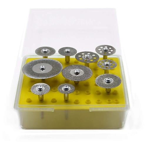 Disco diamantato da taglio, 10 pezzi, 1/8', set di dischi da taglio diamantati per utensili rotanti Dremel Oudtinz - Honorern