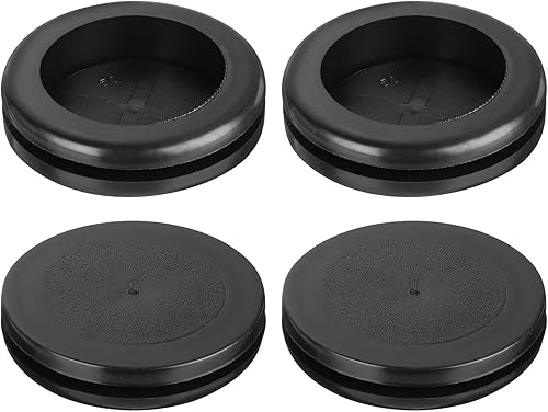 6pz Passacavi Gomma 2' (50mm) Foro Perforazione, 1-3/4' (42mm) ID Tappi Foro a Doppia Faccia Anello Tenuta per Protezione Cavi Firewall, Nero - Honorern