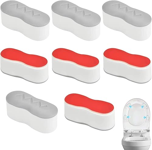 Copri-sedile WC, 8 pezzi, paraurti universali di ricambio con adesivo forte, per ridurre i vuoti di rumore, adatto per famiglie, hotel e ospedali - Honorern