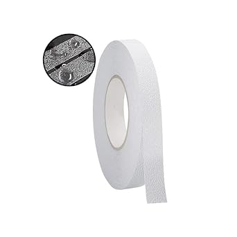 Rotolo Nastro Autoadesivo Antiscivolo 1918TR, colore Trasparente, nastro impermeabile, facile da tagliare, alta aderenza, sicurezza su scale, superfici inclinate e scivolose (19mmx18mt) - Honorern