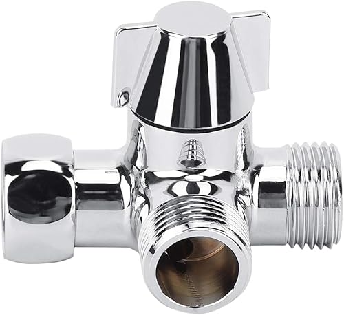 G1 / 2 'Deviatore acqua a tre vie Adattatore a forma di T Connettore deviatore acqua per doccia a mano Componenti doccia universali - Honorern