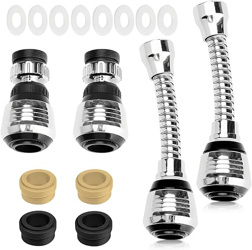 4 Pezzi Dispositivo Aeratore del rubinetto Rompigetto Rubinetto Cucina Aeratore Rubinetto Estensione Rubinetto Testa Spruzzatore Filtro Rubinetto Universale Prolunga Flessibile Accessori Cucina - Honorern