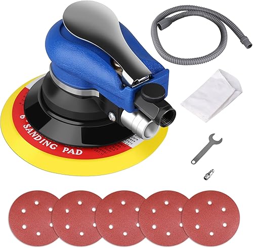 Lucidatrice Ad Aria Compressa con Sacco Raccoglipolvere, Lucidatrice con Regolatore Incorporato per Controllo Velocità, Lucidatrice per Lucidatura Carrozzeria Auto, Mobili - Honorern