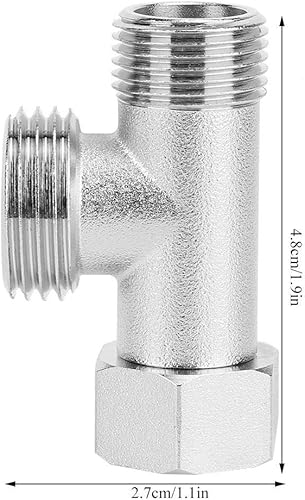 Connettore a 3 vie, valvola di risciacquo dell'adattatore della valvola deviatrice della toilette della valvola del connettore a 3 vie 2PCS (EU3/8) - Honorern