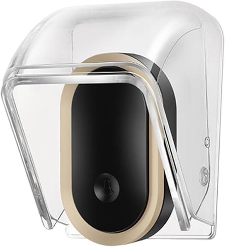 Copri Campanello Protettivo Ring | Scatola Trasparente Antipioggia Senza Fili e Resistente agli Schizzi,Impermeabile con Protezione per Pulsante per Controllo Accessi e Sicurezza - Honorern