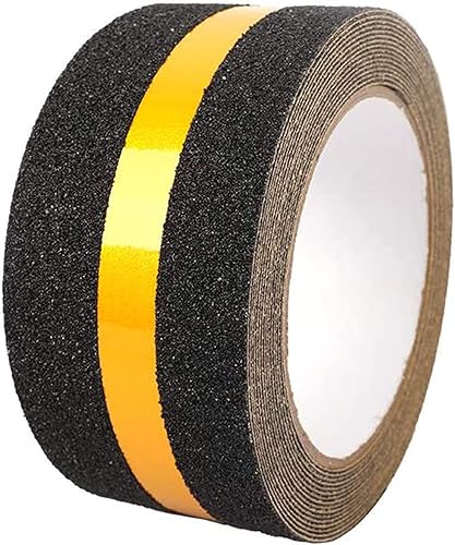 Nastro Antiscivolo con Striscia Riflettente, Nastro Riflettente di Sicurezza, Antiscivolo per Scale di Sicurezza, Resistente Nastro di Trazione per Evitare Scivolamenti e Cadute - Honorern