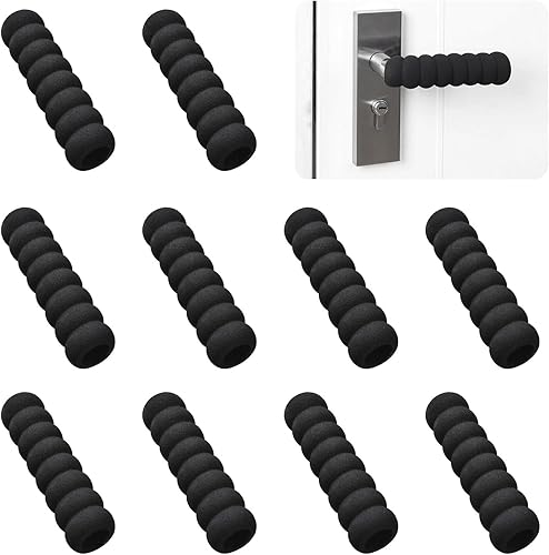 10 coperture per maniglie delle porte, in morbida schiuma EVA, antistatiche, di sicurezza, per la primavera e l'inverno, colore: nero - Honorern