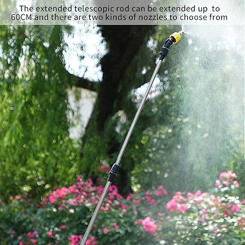 Pompa Irroratrice A Batteria, 5L Spruzzatore Elettrico A Batteria Per Piante Con 2 Bocchette E Tracolla Regolabile Impugnatura Ricaricabile USB Nebulizzatore A Pressione Da Giardino - Honorern