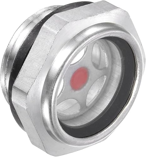 Vetro Livello Olio Compressore Aria, | Filettatura Maschio G3/4 | Finestra Indicazione Olio Vetro Testa Esagonale Alluminio - (Applicazioni: Accessori Scatola Del Cambio), 1Pz - Honorern