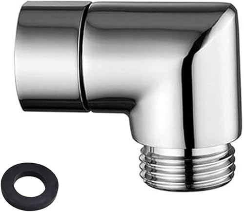 Adattatore per doccetta 135 gradi, connettore angolare per braccio doccia da 1/2 pollice, adattatore per tubo doccia con rondelle per doccetta, collegamento per braccio doccia mobile - Honorern
