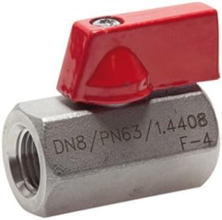 Mini rubinetti, PN 63, a sfera in acciaio inox per acqua, olio, aria compressa, carburante - Honorern