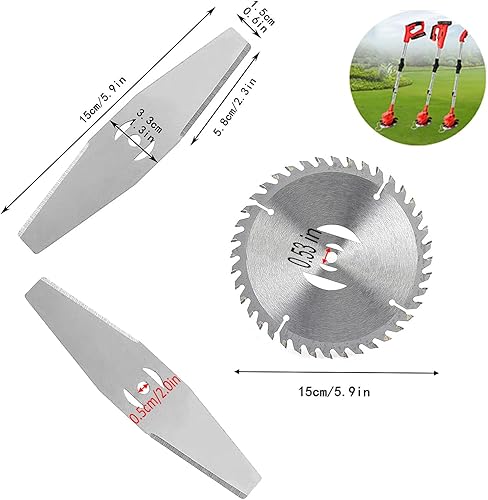 Lame per decespugliatore, metallo lama accessori per decespugliatore,Coltello di Ricambio tagliaerba lama decespugliatore,per tosaerba per tagliaerba da giardino e utensili elettrici da esterno - Honorern