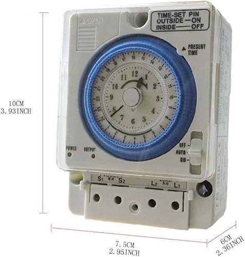 24H 12VDC Timer Intervallo Programmabile Controllo Tempo Analogico Controllo Meccanico Time Controller - Honorern