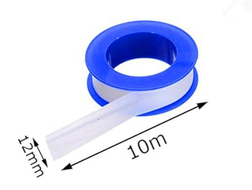 Nastro Sigilante per tubi idraulico, 3 pezzi -Teflon Idraulico In PTFE per Tubi, Rubinetti, Valvole, 12mm x 0.1mm x 10mt - Honorern