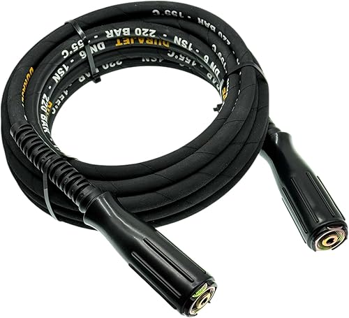 M&M Smartek Tubo ad alta pressione per idropulitrice Kärcher Kranzle, 220 bar, 2 x M22 IG Profi – DURAJET – Inserto filo resistente all'abrasione, resistente alle temperature (3 metri) - Honorern