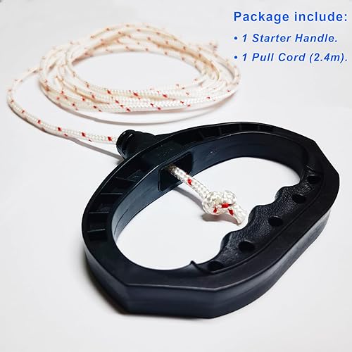 ZLKSKER Maniglia di avviamento a strappo con cordino, maniglia e corda di avviamento del motore a benzina, generatore tosaerba trimmer spazzaneve stringa di avviamento motore - Honorern