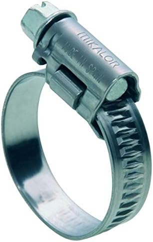 Fascette a vite Mikalor da 40 a 60 mm, W2 Asfa S in acciaio inox, confezione da 10 - Honorern