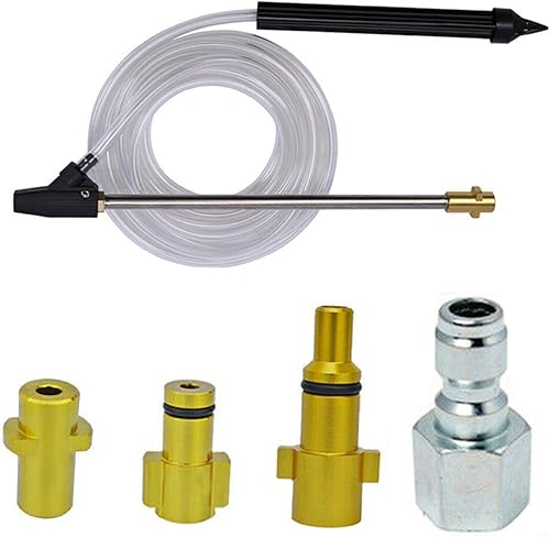 Kit di sabbiatura per idropulitrice a umido, con attacco per sabbiatrice abrasiva a umido con per lancia, adattatore per tubo sifone per lavaggio auto, pulizia, rimozione ruggine, vernice (A) - Honorern