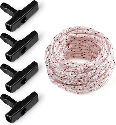 10 Metri Corda Avviamento per Tosaerba, Impugnatura Di Avviamento in 4 Pezzi per Tosaerba, Motoseghe, Parti del Motore (Stile 1) - Honorern
