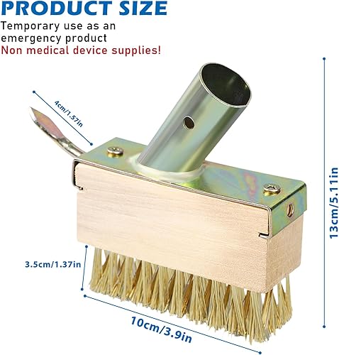 Spazzola per fughe per erbacce, 4 pezzi, spazzola per fughe, spazzola per fughe, raschietto contro le erbacce senza gambo, spazzola per erbacce da giardino, spazzola in acciaio per muschio e erbacce - Honorern