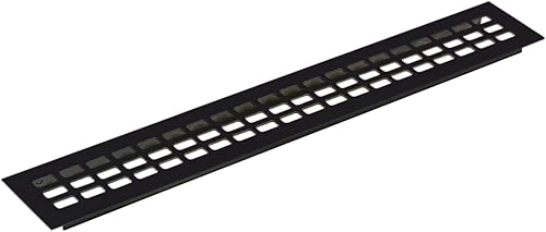 Luftgitter 600x100mm AL schw. elox. Griglia di Ventilazione, Nero, 600 x 100 mm - Honorern