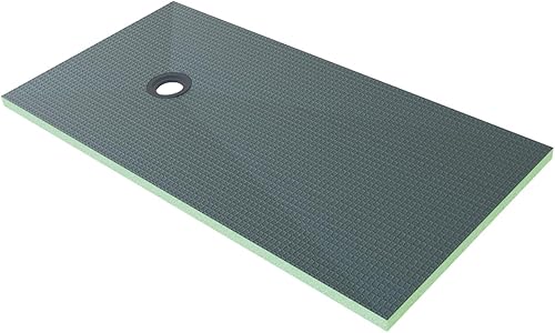 Piatto Doccia da Piastrellare Tagliabile in Estruso Rigida Polistirene Isolamento per Bagno Dimensione 90x120 cm spessore di 4 cm Sifone Piletta e Tubo inclusi - Honorern