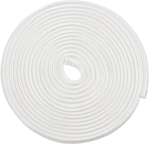 Fibra Vetro Manicotto Isolato Cavo Protezione Tubo [per Applicazioni Alta Temperatura] - 9.84Pi-4mm / Bianco - Honorern