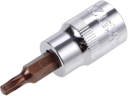 TOP-VIGOR Chiave a bussola Torx, attacco da 3/8' x T45 CR-V, punte in acciaio S2 di alta qualità, punta Torx con lunghezza 48 mm per chiave dinamometrica, chiave a cricchetto, trapano a percussione, - Honorern