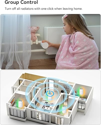 Imou Termostato per radiatori1+1, richiede un hub, termostato intelligente con funzione app,app Imou/schedulazioni/geofencing/rilevamento apertura finestre, solo WLAN 2,4 GHz - Honorern