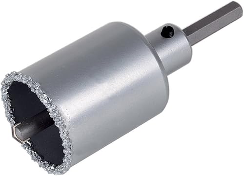 wolfcraft Sega a tazza con riporto in metallo duro e mandrino I 3893000 I Per impianti elettrici e sanitari in calcestruzzo, muratura e pietra; profondità di taglio 55 mm - Honorern