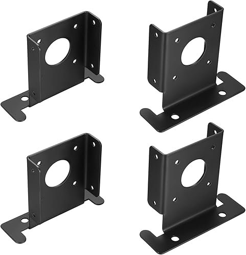 4 x Supporto per Pali Fissaggio Pali Legno, Supporto Staffa per Palo di Terrazza, Staffa Ancoraggio Regolabili per Pali di Recinzione, Manicotto di Base, Porta Palo Ringhiere Pergola per Pali 90mm - Honorern