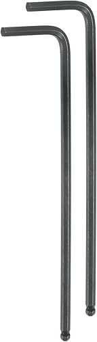 2pz Chiave Esagonale a Brugola a Testa Sferica 3mm Chiavi Metriche Esagonali a Braccio Lungo Forma L Strumento Riparazione Acciaio al Cromo Vanadio per Riparazioni Domestiche Nero - Honorern