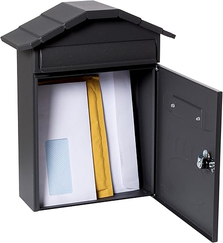 ARREGUI Villa E5003 Cassetta Postale Individuale in Acciaio, Cassetta della Posta da Parete, Cassetta delle Lettere, Lamiera Spessa, Dimensione M (DIN A4 e Riviste), Facile da Montare, Verde - Honorern