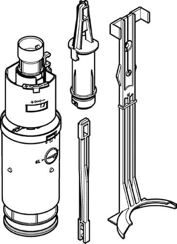 GEBERIT - Valvola wc, Frontale, Acciaio inossidabile, Impulsi, 1 Pezzo, 240.501.00.1 - Honorern