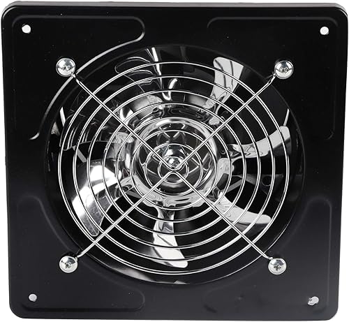 Ventilatore estrattore d'aria Diametro foro trapano 150mm Estrattore d'aria 40W Ventilatore di scarico a parete per cucina domestica Bagno Garage(Nero) - Honorern