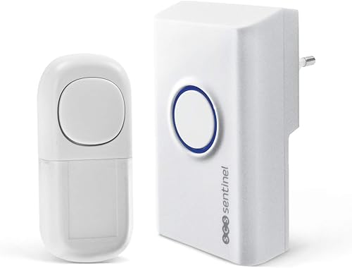 SCS SENTINEL Campanello senza fili - campanello per porte - Bell Wireless portale esterno - senza batteria campanello senza fili - wireless Chime Senza Batterie OneBell 80 Eco - CSF0092 SCS Sentinel - Honorern