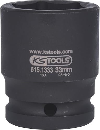 KS Tools 515.1333 Bussola Esagonale per Avvitatori ad Impulsi, Corta, 33 mm, 3/4' - Honorern