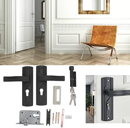 Maniglia per Porta, Serratura a Chiave Uguale per Porta Anteriore, Porta Esterna, Set Combinato di Serratura a Leva in Acciaio Al Manganese, Cuscinetto Silenzioso, Set di - Honorern