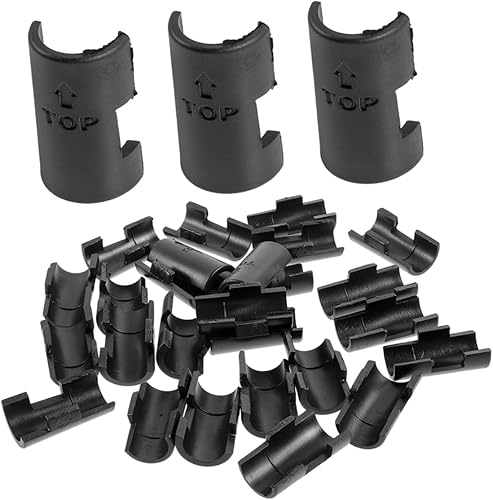 24pezzi Clip Per Mensole Filo Da Di Clip Di Blocco Per Scaffalature Con Manicotti Sostituibili Supporti Per Scaffali Per Fissaggio Sicuro E Facile Installazione - Honorern