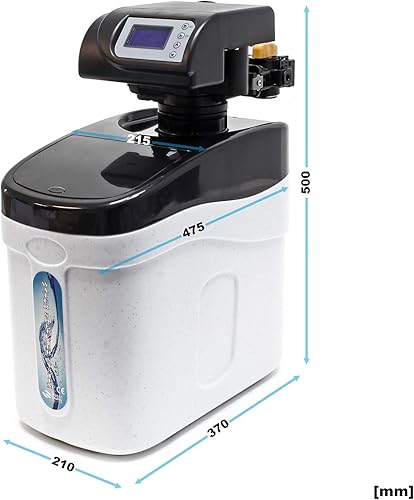 Wiltec NW-SOFT-C1 Addolcitore d'acqua 500 l/h con serbatoio salamoia da 10 kg e display - Honorern