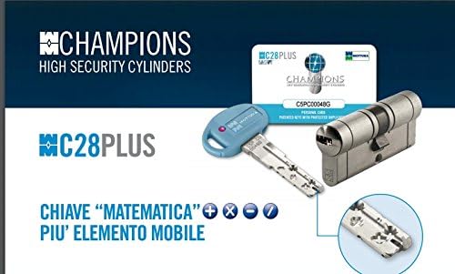 CILINDRO EUROPEO SICUREZZA MOTTURA C28 PLUS mm 82 MM 41/41 ANTIBUMPING CERTIFICATO 3 CHIAVI - Honorern