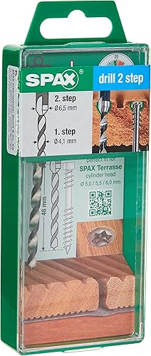 SPAX - Fresa a gradini Drill 2 step a 2 gradini (4,1 e 6,5 mm), 5009409873005 - Honorern