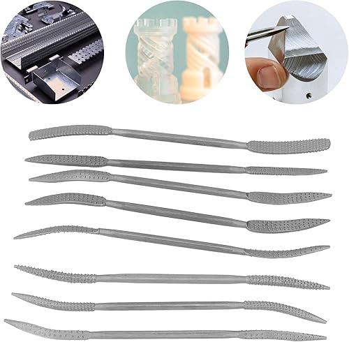 Lime e Raspe,8 Pezzi Set 8 Pollici Doppia estremità Legno Rasp File Set Lima per Legno, Lima per Intaglio del Legno Raspa File in Lega d'Acciaio per Intaglio del Legno, Lucidatura - Honorern