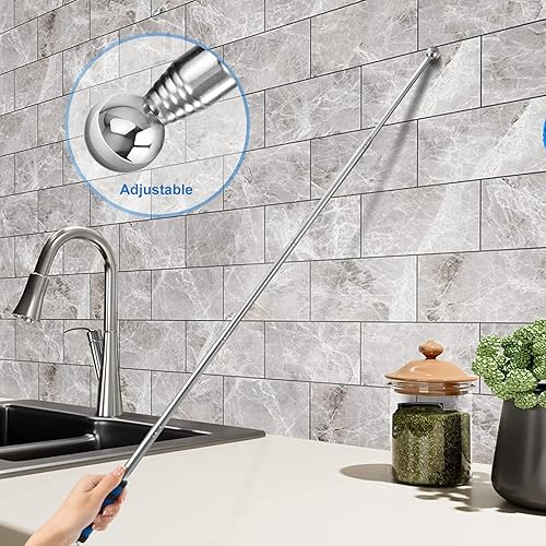 Martello a Tamburo Cavo Martello di Rilevamento Telescopica Regolabile Strumento di Ispezione della Casa per Piastrelle Pavimenti Soffitti Pareti Controllo 115 cm 2 Pezzi (Blu) - Honorern