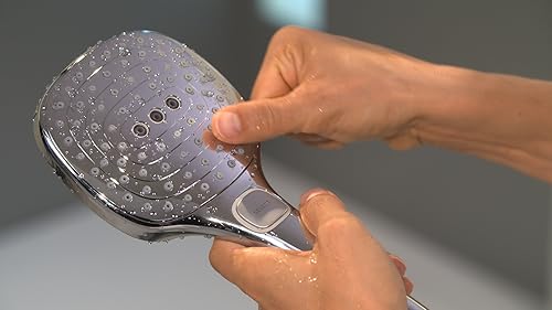 hansgrohe Raindance Select E Set doccia 120 3 getti EcoSmart 9 l/min con asta doccia 65 cm e portasapone, cromo, 26622000 - Honorern